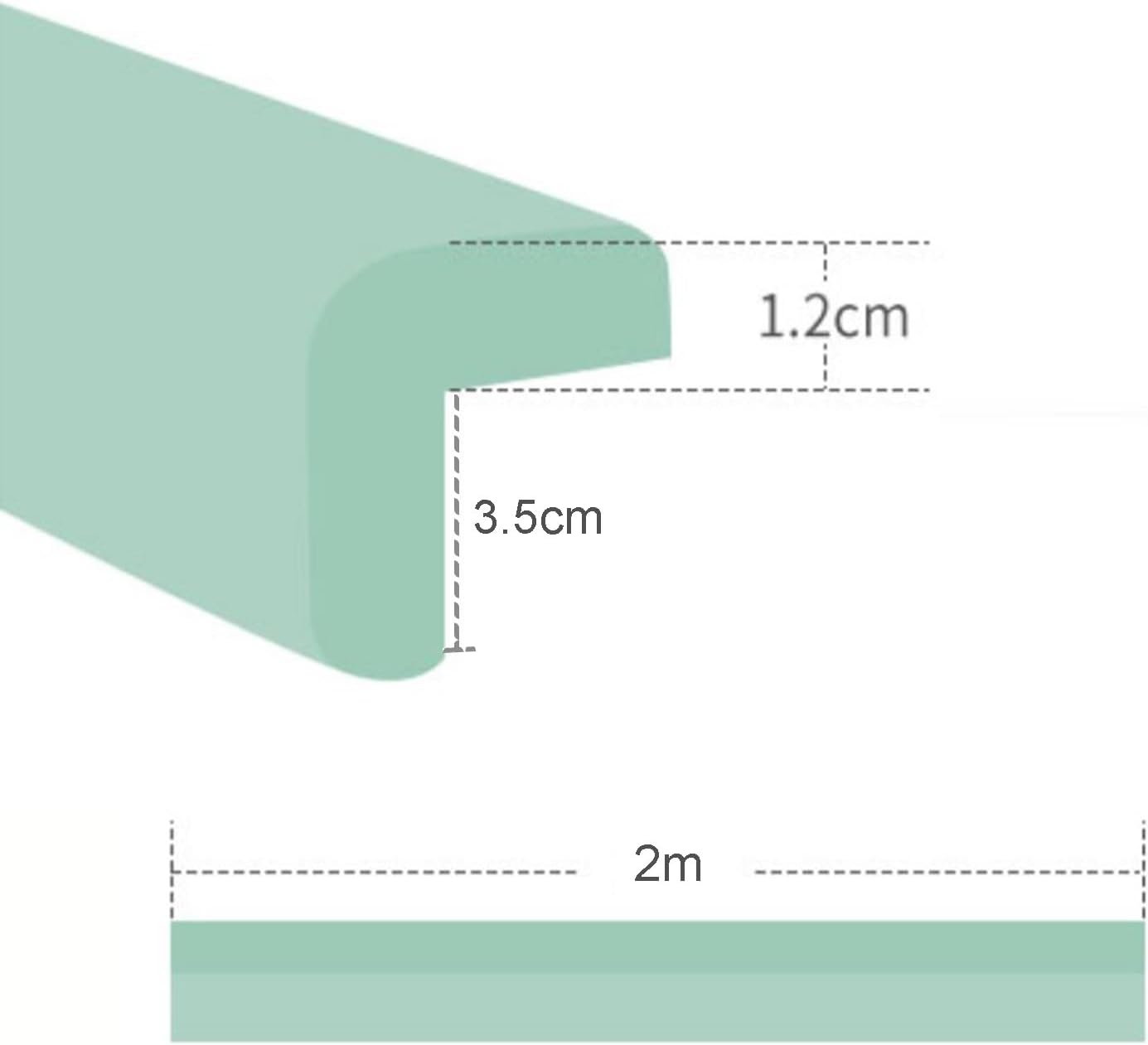 XPLKQXE Sharp Edge Safety Corner Edge Foam Padding, Edge Guards Bumpers Adhesive, Edge Corner Protector Guards for Table Edges & Sharp Corners(Green-A,10pcs)