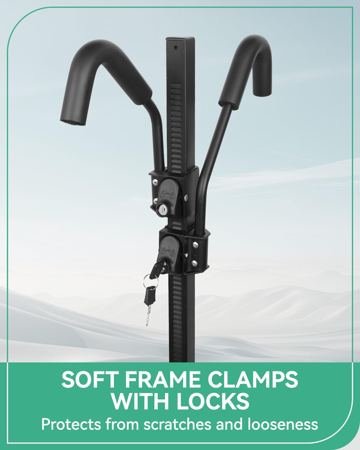 Ebike Racks for Tow Hitch with Lock, 2 Bike Rack for Car Truck SUV RV Trailer, Hitch Bike Rack for Fat Tire, Mountain Bikes, Electric Bikes, EMTB and Standard Bicycles - 200 lbs Capacity