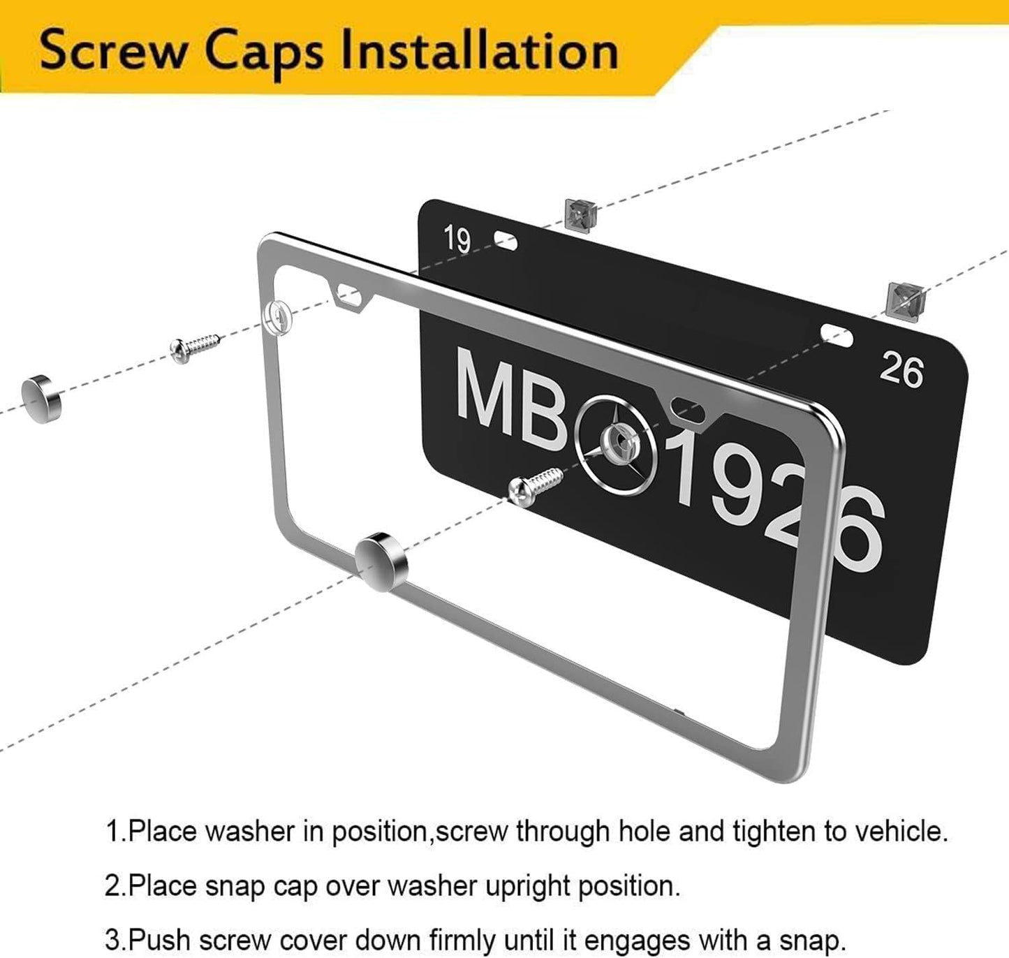 Pink Strawberry Floral License Plate Frame Stainless Steel License Plate Frames Holder Covers Rust-Proof Auto Parts Decoration with Screws License Plate Holder for Car Accessories 12x6 Inch