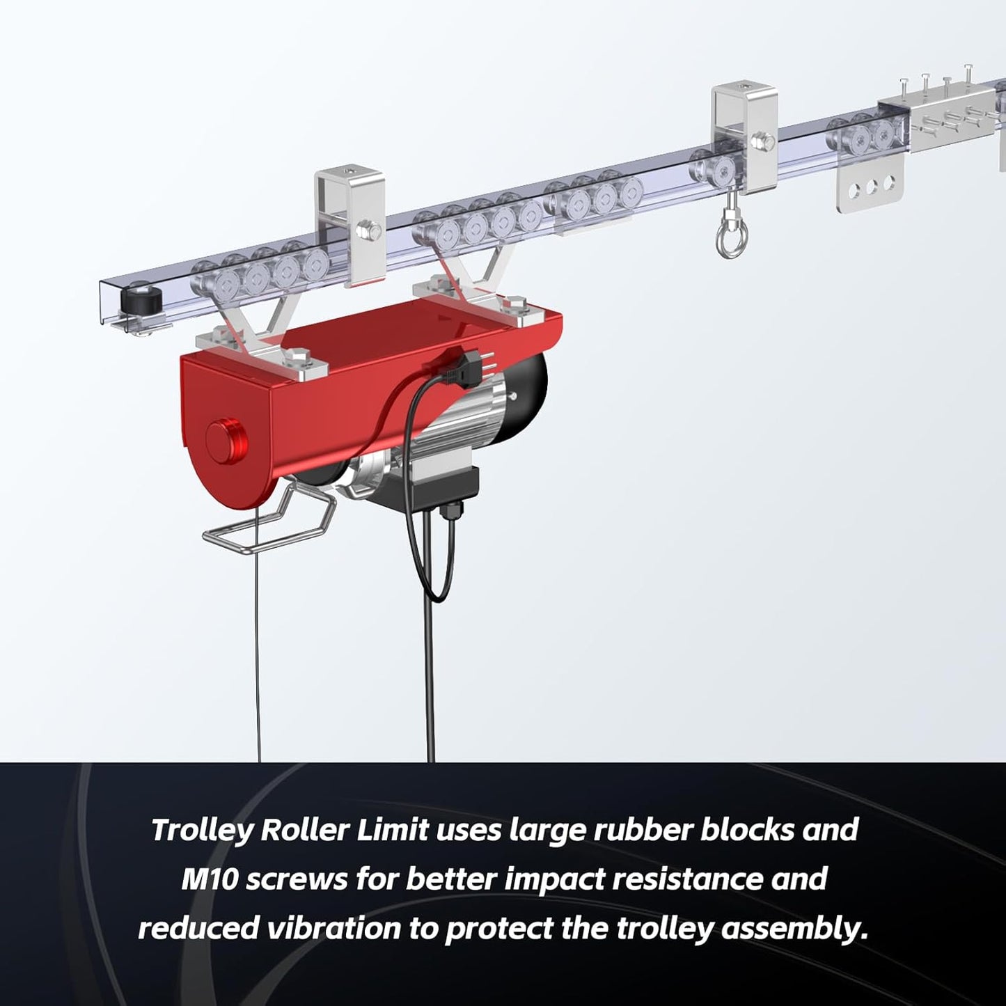 SKTREX Trolley Roller Wheels Limit Trolley Assembly Positioning for Unistrut Strut Channel with 1-5/8" Wide and All 1-5/8" or Taller Strut Channel Pack of 8