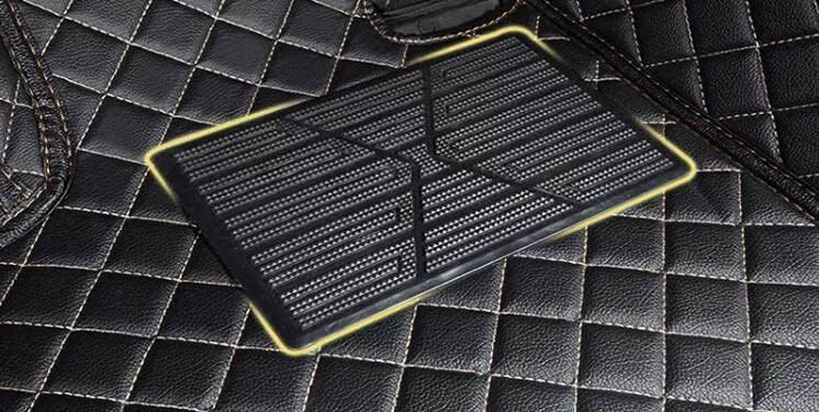 Custom All-Weather Protection Leather Car Floor Mats for Cars Sedan SUV Sports Car Waterproof Floor Mat (Black+red)