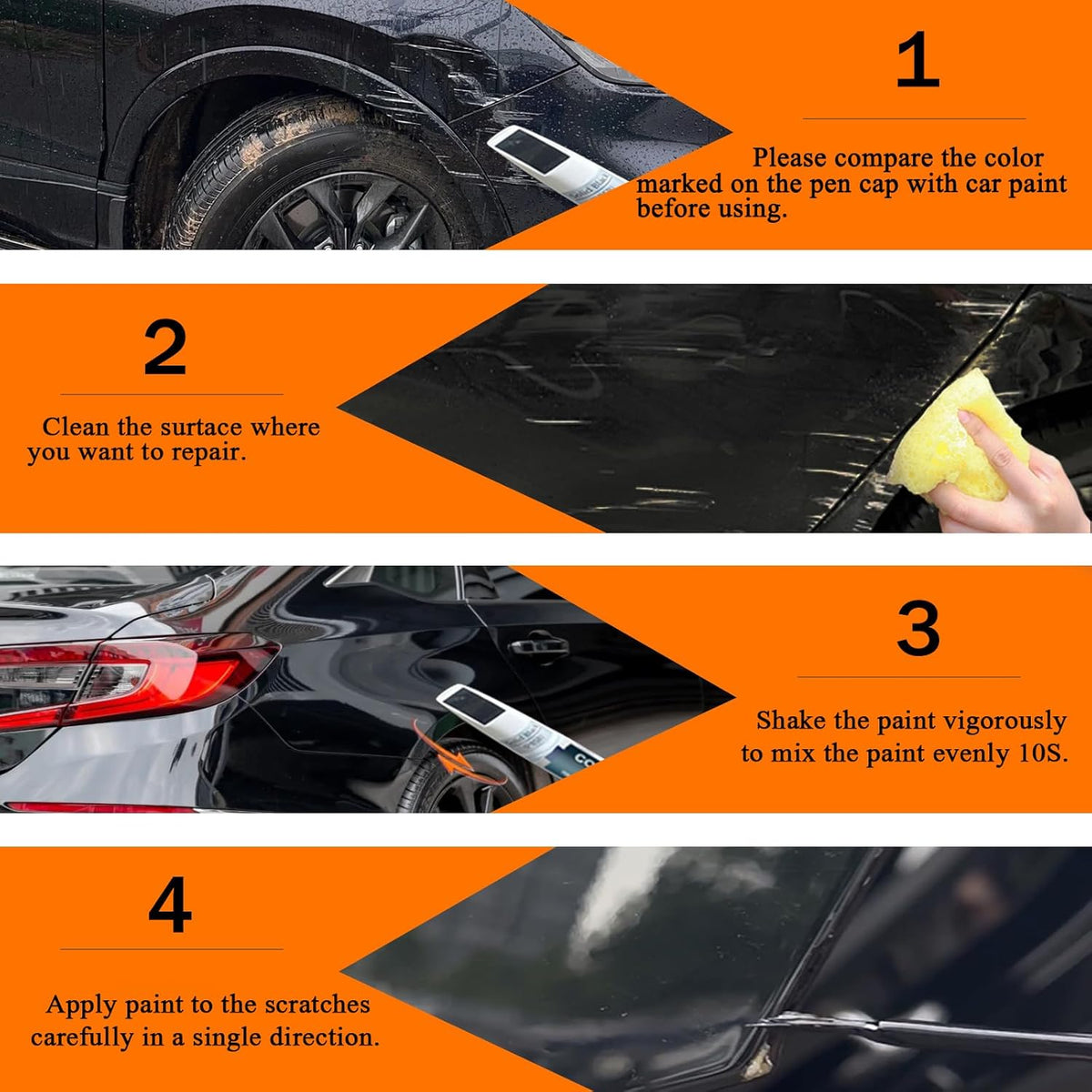 Platinum White Pearl(NH-883P) Touch Up Paint Compatible with Honda, Car Paint Pen Scratch Repair Two-In-One Touch Up Paint, Premium Car Scratch Remover for Deep Scratches