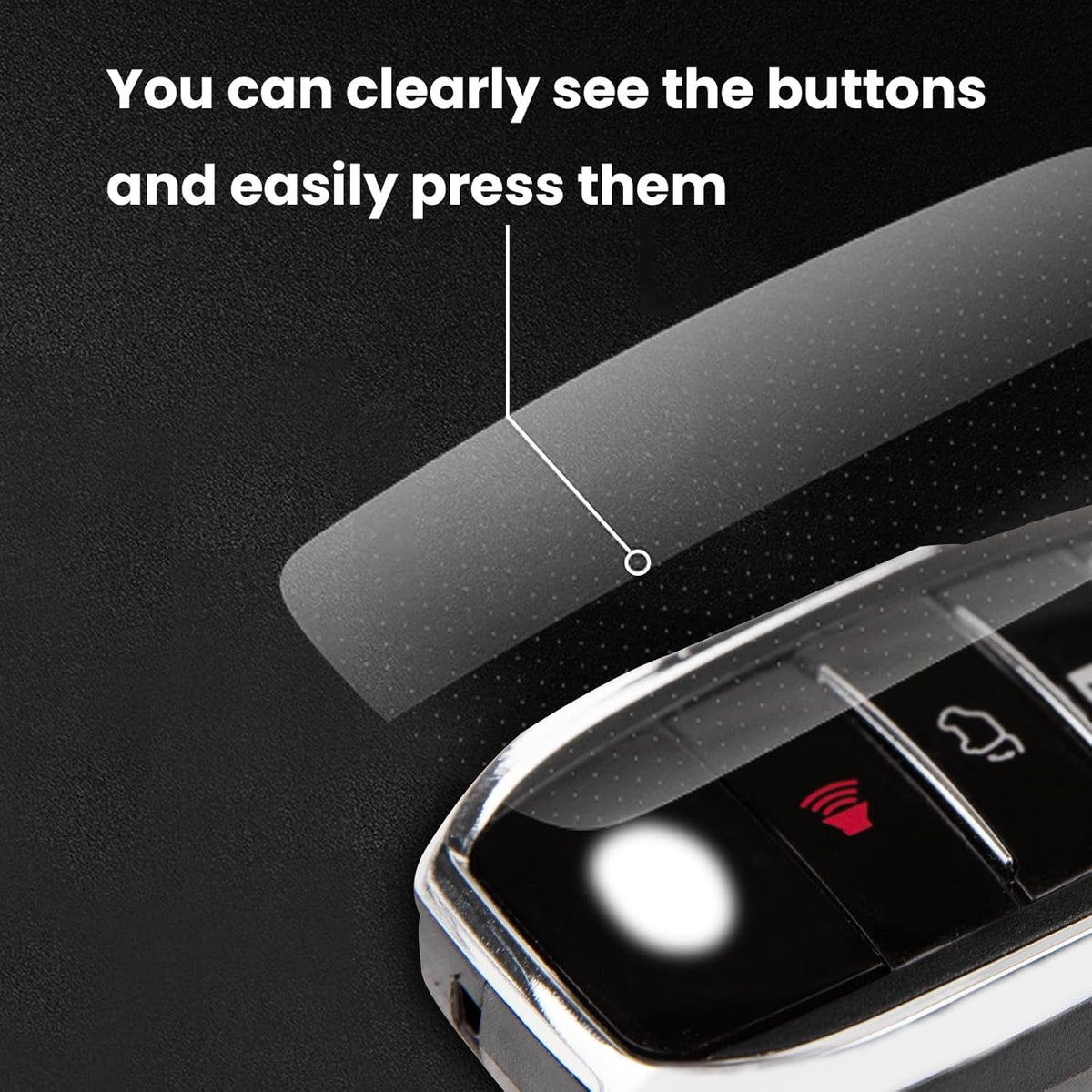 OLLEN Clear TPU Key Fob Cover, Fit for Toyota Camry 2025 2026, for Land Cruiser 2019-2026~, Compatible with Tundra 2022-2026~ etc, Car Key Protector, Clear, 1 Pcs