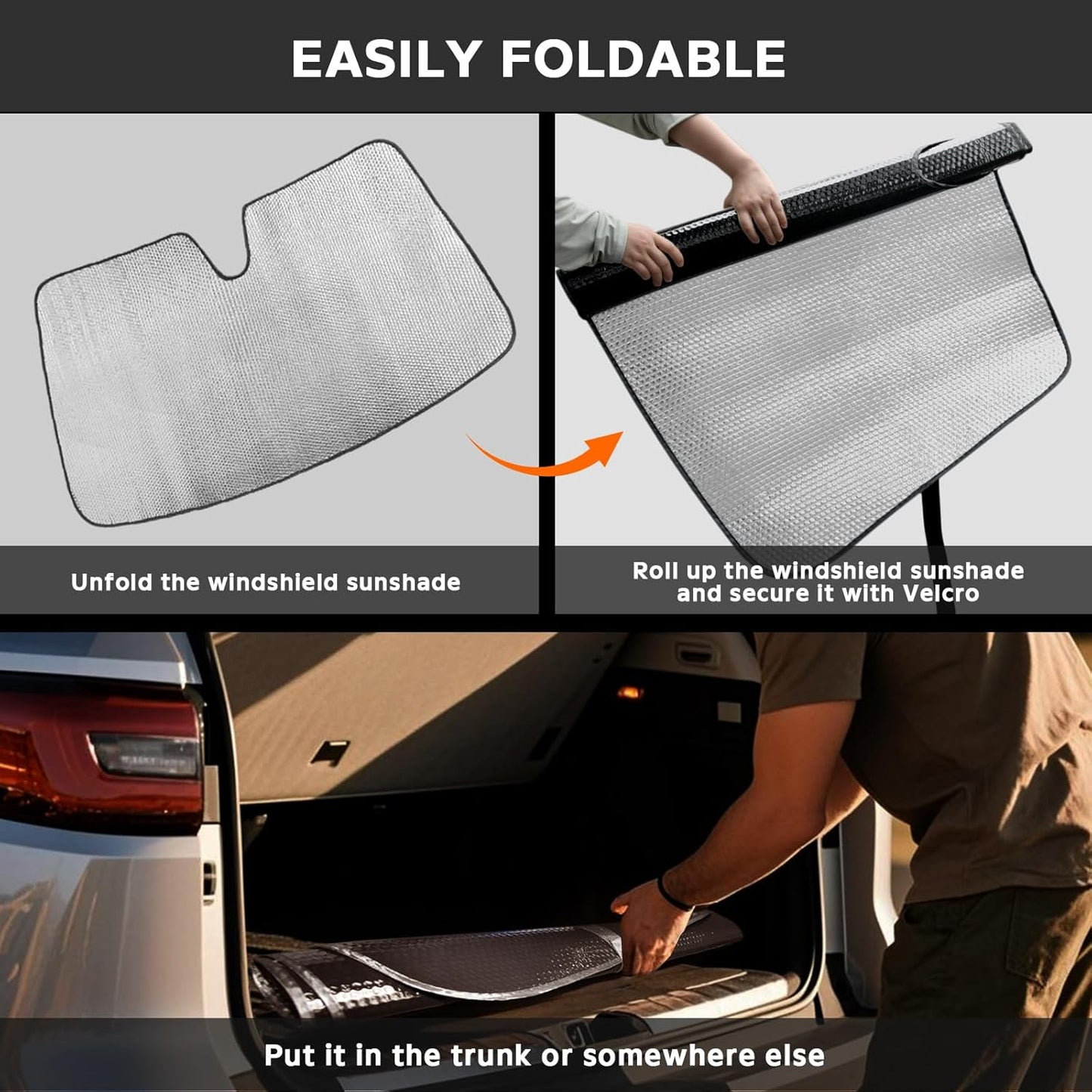 Windshield Sun Shade for Honda Odyssey (LX EX EX-L Touring Elite Minivan) 2018-2025 - 5-Layer Bubble Foldable Front Window Shade Sun Visor Accessories - Blocks Heat & UV Rays