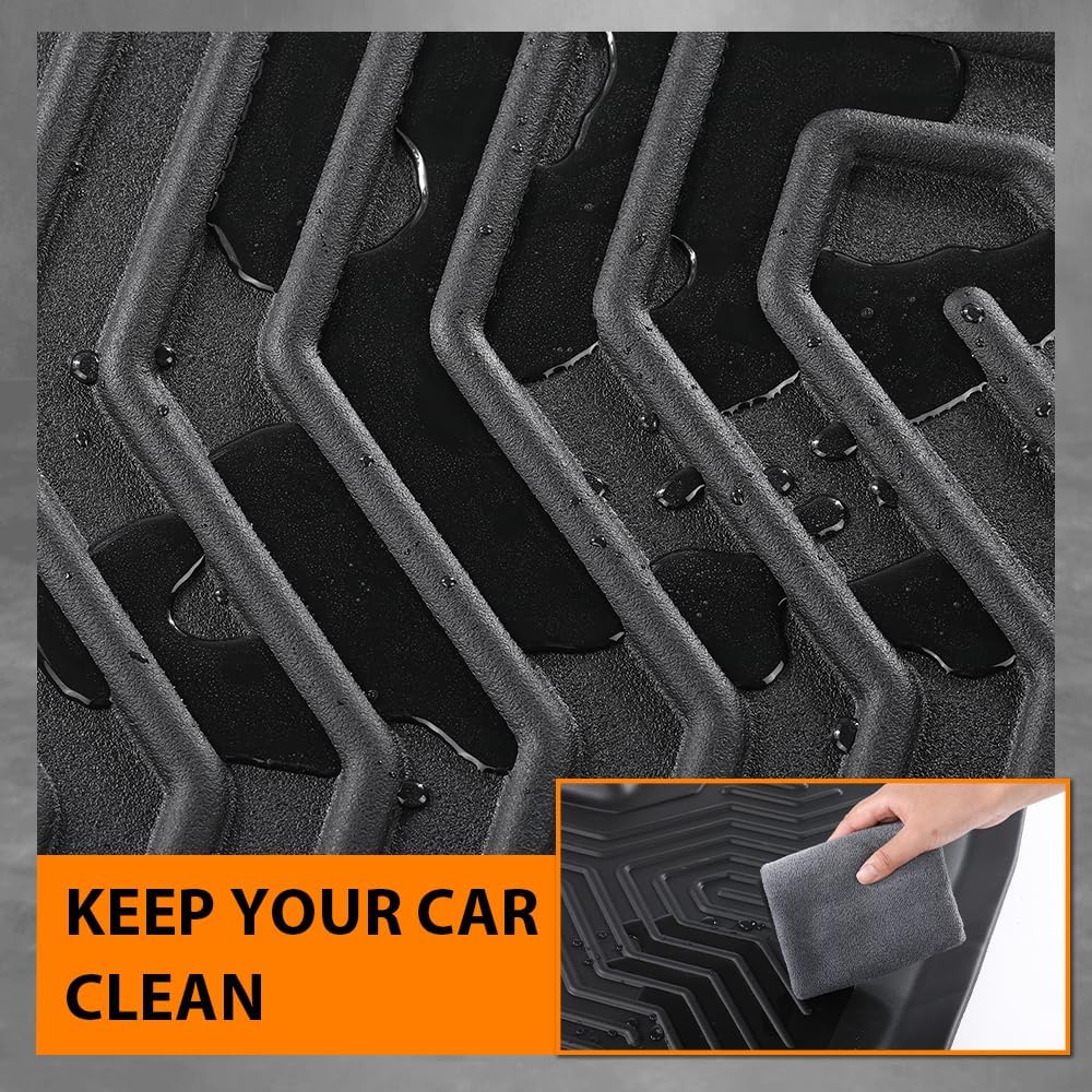 G-PLUS Floor Mats Cargo Liner Fit for Mazda CX-5 2017 2018 2019 2020 2021 2022 2023 2024 2025 TPE All Weather Custom Fit Full Cover Protection Floor Liners 1st & 2nd Row Car Mats, Black
