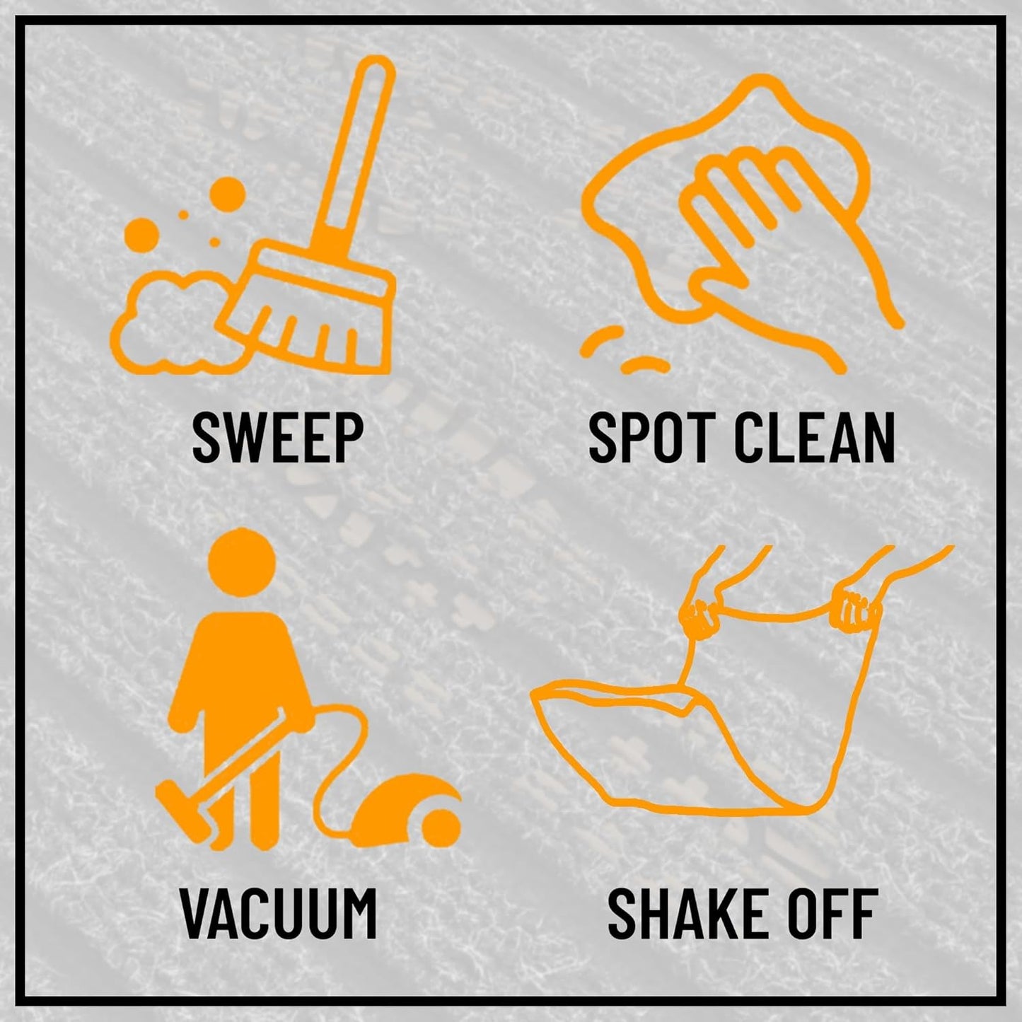Ottomanson 2'7" x 55' Hallway Runner with Scraper Pile - Extra Durable Non-Slip Rug Mat for Indoor & Outdoor Use - Ideal for Kitchen, Entryway & Garage - High-Traffic Carpet, Brown