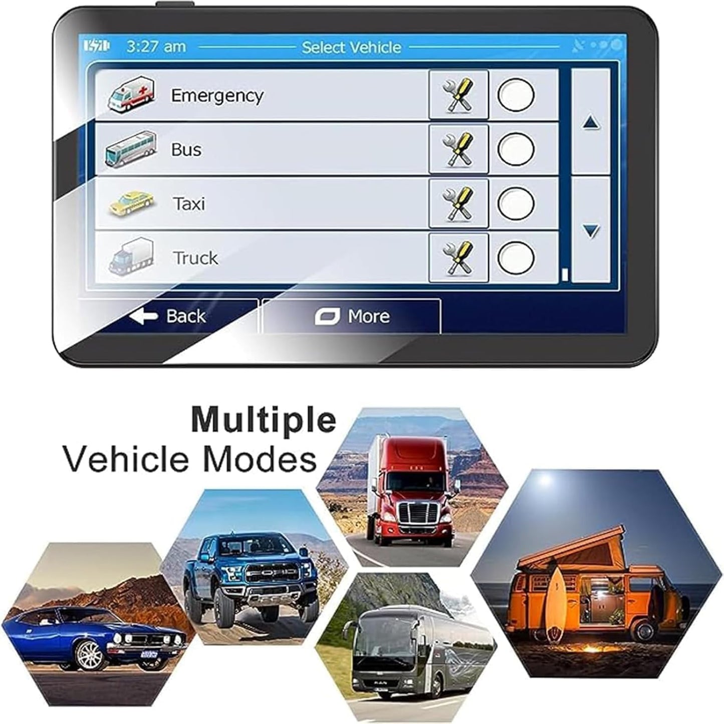 GPS Navigator for Car, Latest 2025 Map 7-inch Touch Screen 16GB GPS Navigation System,Truck GPS Navigation System,Voice Guidance and Speed Camera Warning GPS,Provides Lifetime Live Map Updates