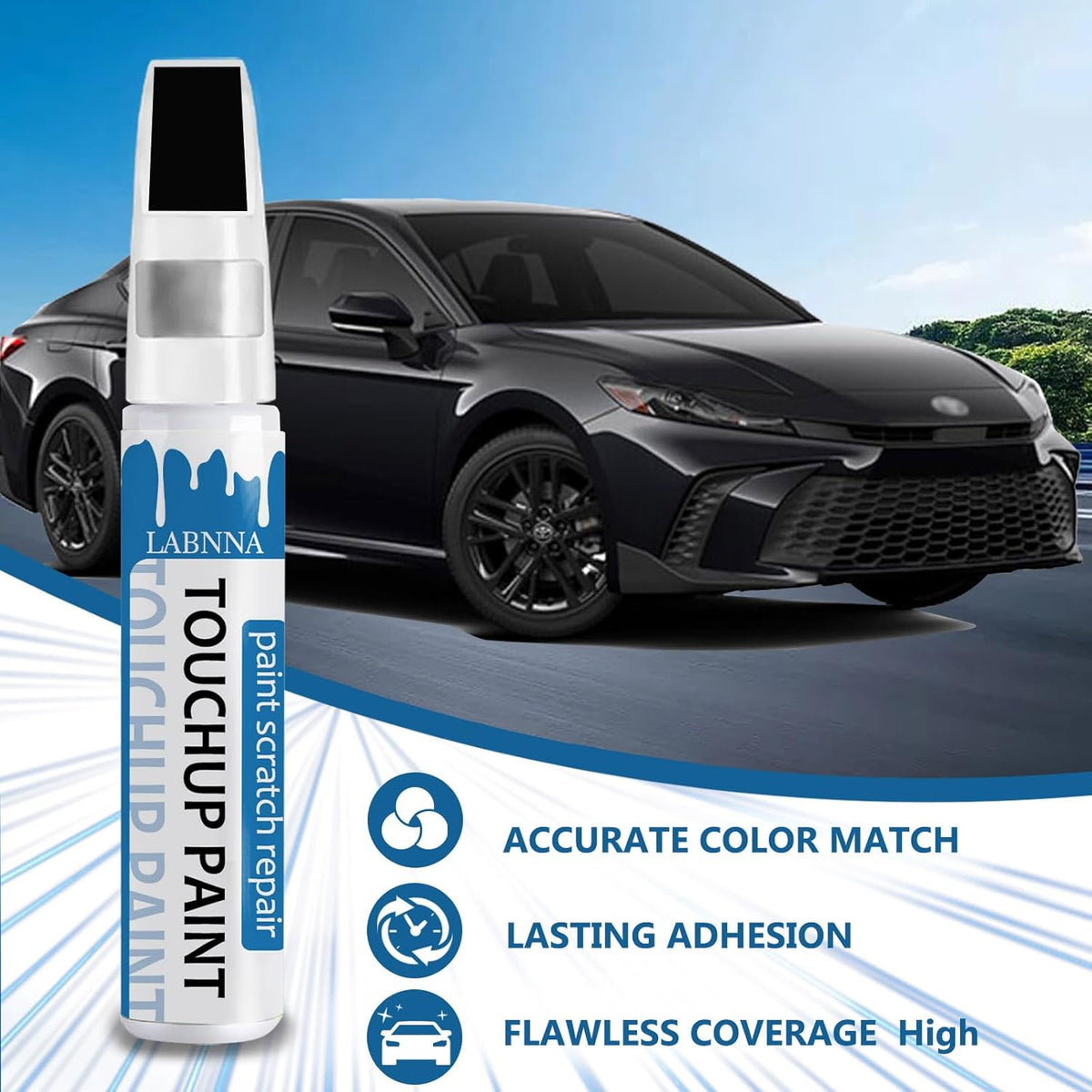 Ruby Flare Pearl(3T3) Touch Up Paint for Toyota-Exact Match 2 in 1 touchup Paint Pen for Chips and Nicks Repair Car Paint Scratch Repair Kit