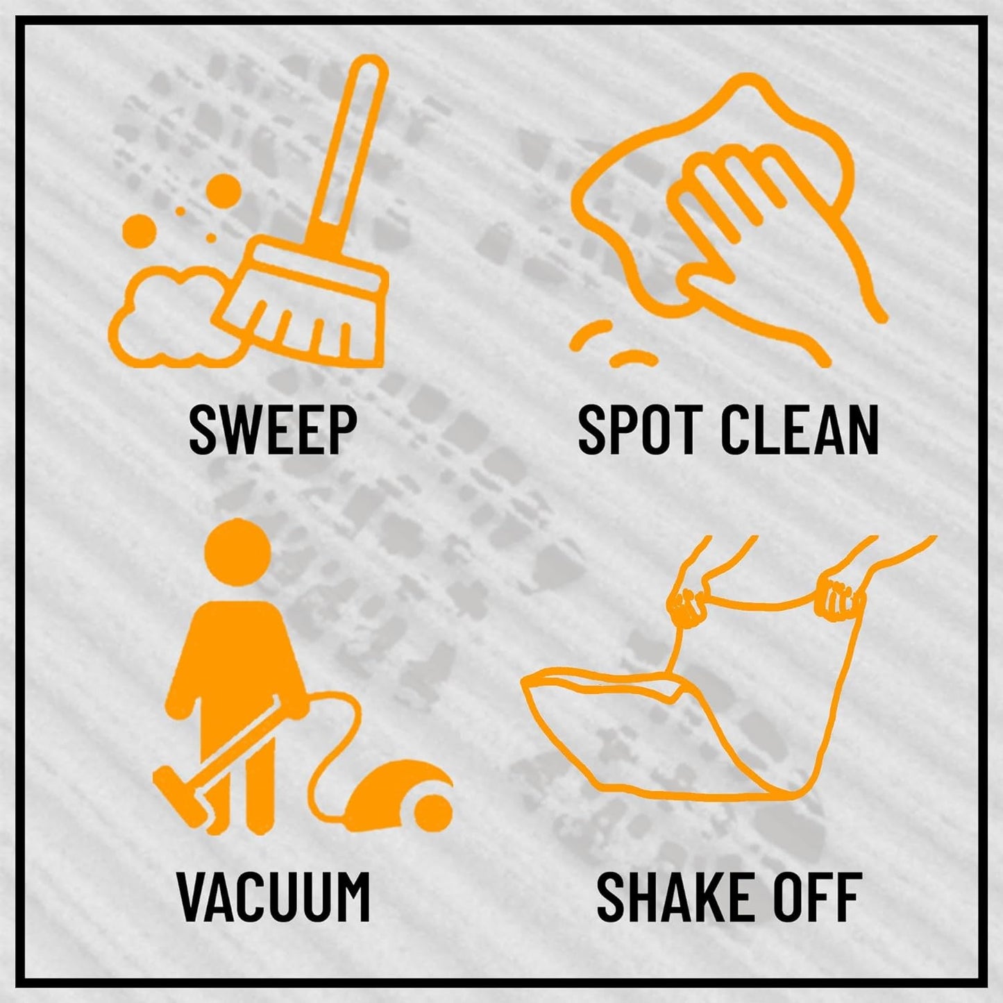 Ottomanson 6'6" x 15' Hallway Runner with Scraper Pile - Extra Durable Non-Slip Rug Mat for Indoor & Outdoor Use - Ideal for Kitchen, Entryway & Garage - High-Traffic Carpet, Black