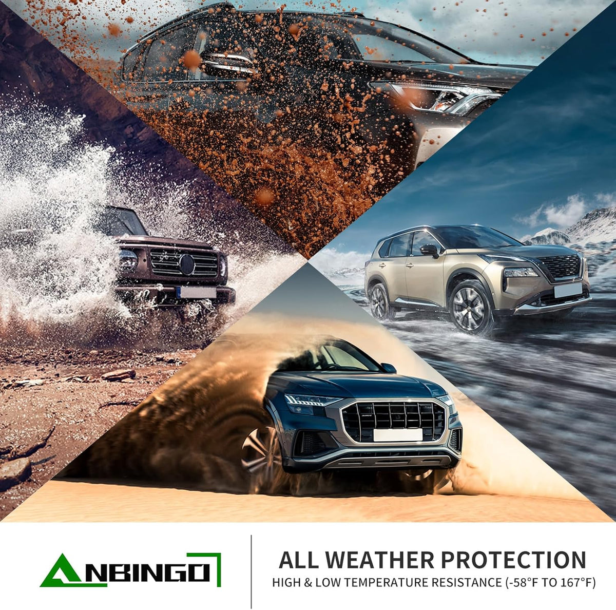 ANBINGO®-Floor Mats & Cargo Liner for 2012-2017 Chevy Equinox & GMC Terrain (Not for Equinox EV) All Weather Accessories Black