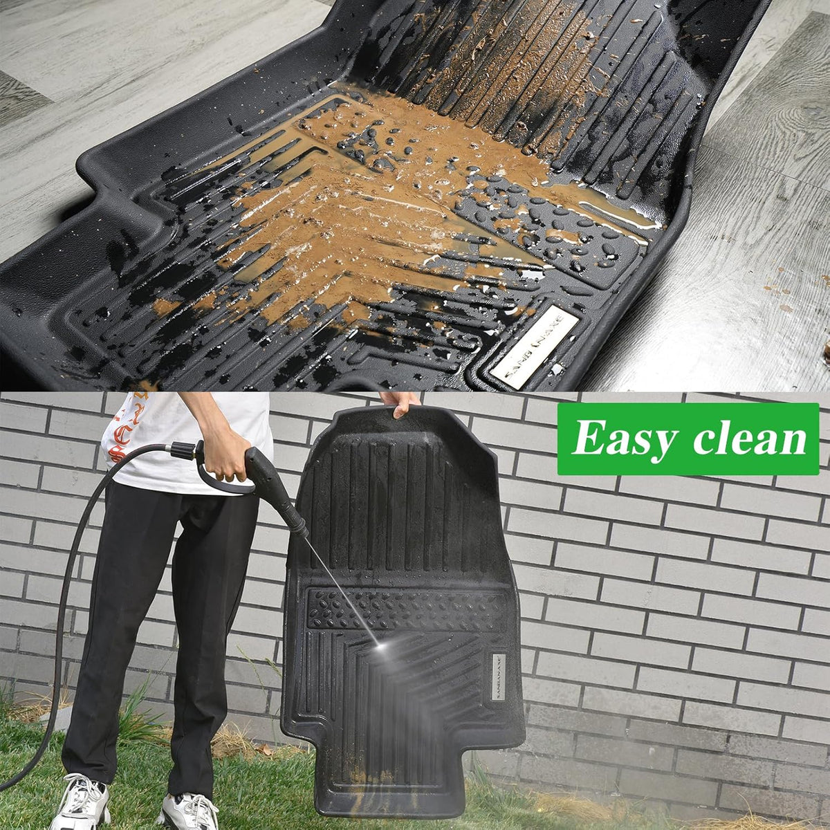 Floor Mats for 2024 2025 KIA K4,TPE All Weather Protection Car Floor Liners-Black