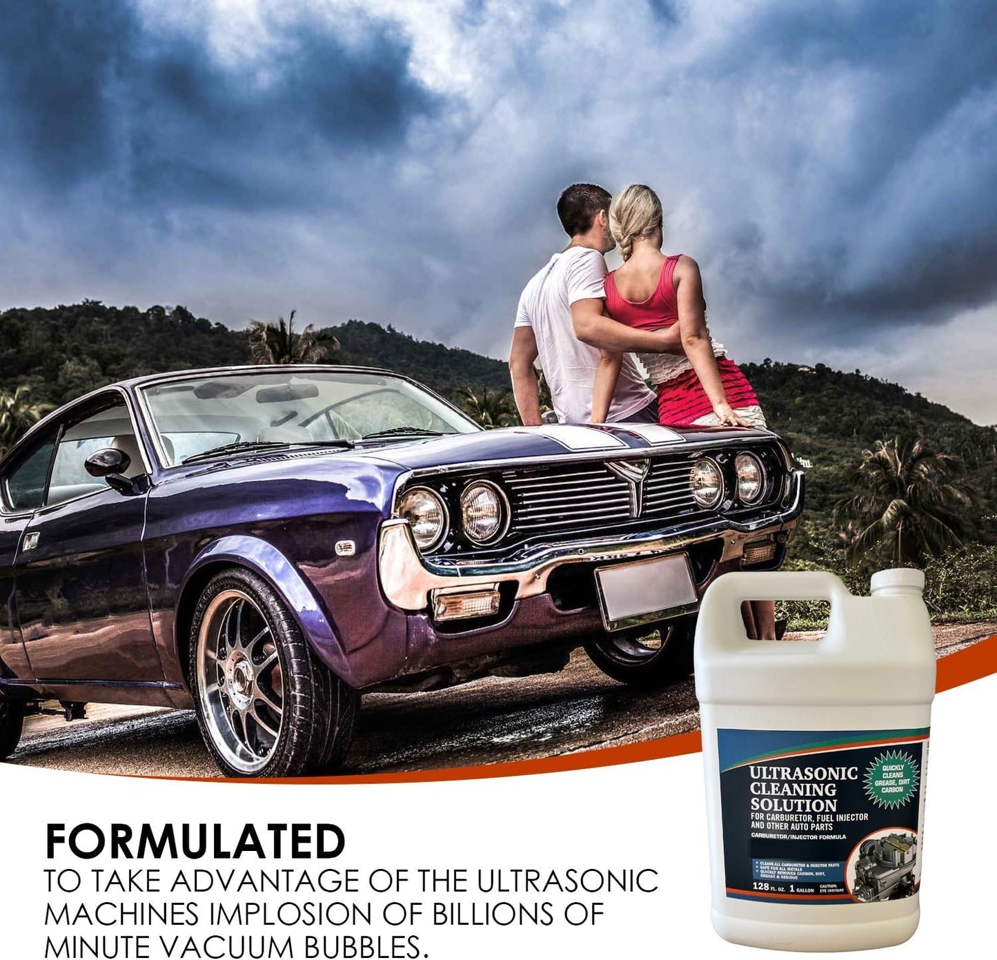 NORTHWEST ENTERPRISES Ultrasonic Cleaner Solution for Carburetors and Engine Parts. Concentrated Washing Compound for use in Ultrasonic Machines and Immersion Washers - Automotive Fluid (2 Gallons)