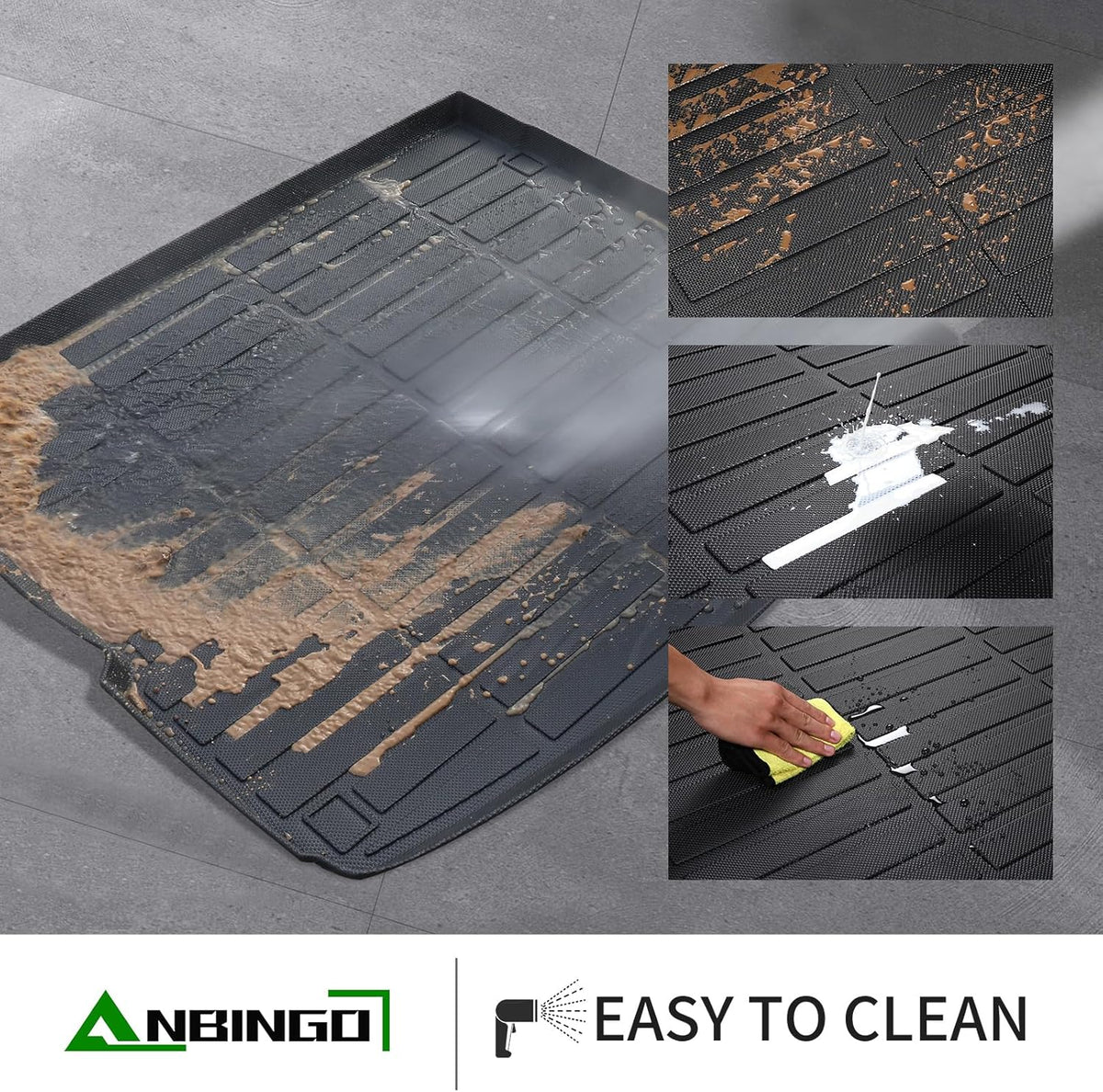 ANBINGO®-Floor Mats & Cargo Liner for Nissan Kicks 2018-2024 All Weather Protection TPE Anti-Slip Car Full Set Floor Liners Custom 2024 Kicks Mats Accessories