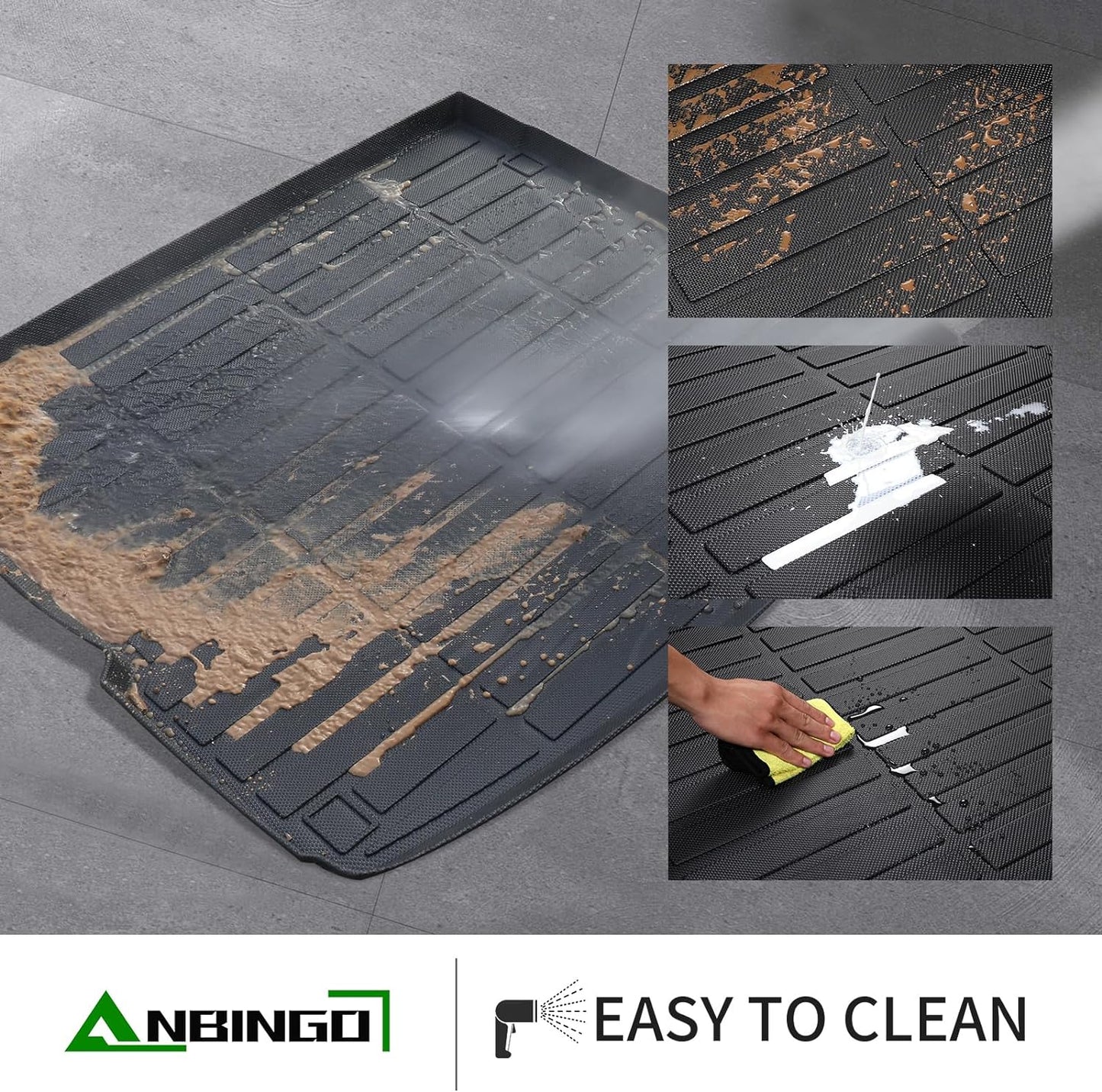 ANBINGO®-Floor Mats & Cargo Liner for Toyota Corolla Cross AWD 2022 2023 2024 2025 2026 (Not for Fuel FWD & Hybrid) All Weather Waterproof for 2024 Corolla Cross Car Mats Accessories