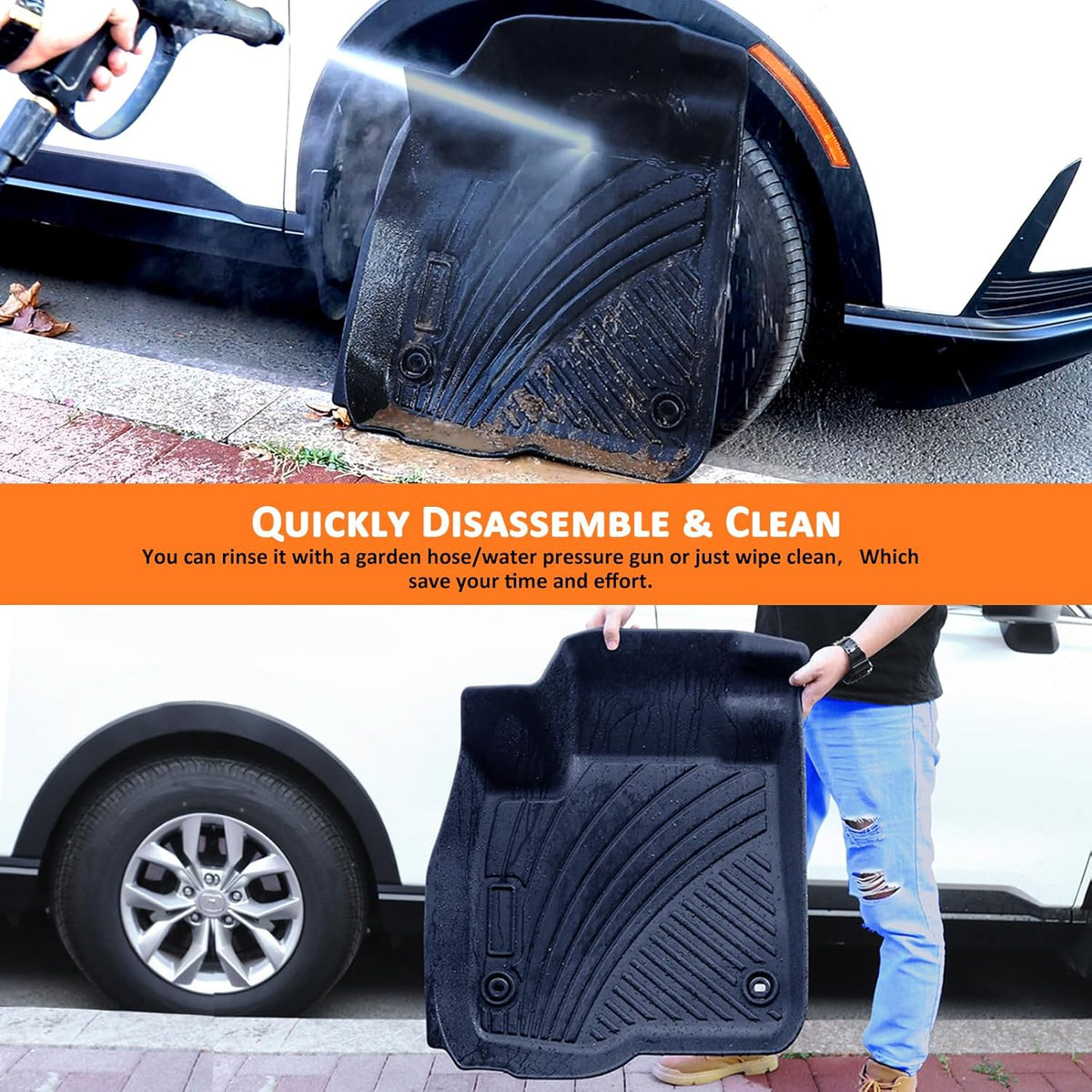 Binmotor-Floor Mats with Cargo Liner for Hyundai Tucson 2022-2025(Only for Gas Models), Tucson All Weather Car Floor Mats, Cargo Mat Rubber Liners Accessories for Hyundai Tucson Petrol Models