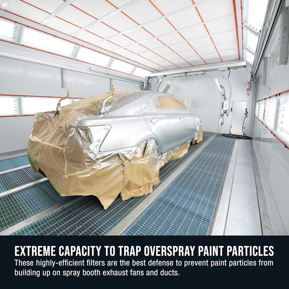 Master Airbrush Elite Paint Spray Booth Exhaust Filter Roll 48" x 200' - 18 Gram Heavy-Duty Fiberglass Paint Arrestor for Filtering Overspray Particles in Auto Body Shops & Refinish Booths