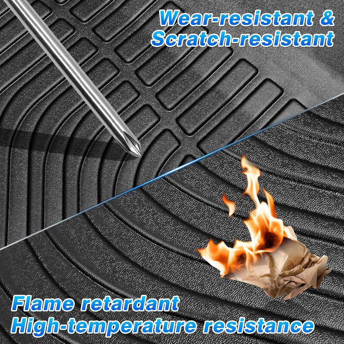 Cartist Floor Mats Custom Fit for Ford Escape/C-max 2013 2014 2015 2016 2017 2018 2019 All Weather Floor Liners for Ford Escape Accessories Carpet Protection TPE Odorless