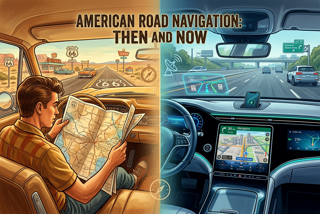 From Paper Maps to Smart Dashboards: How Driving Technology Changed the American Road