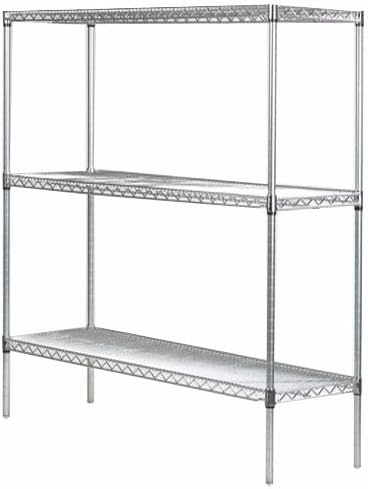 Omega 14" Deep x 48" Wide x 36" High 3 Tier Gray Starter Shelving Unit