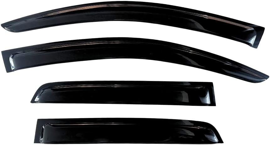 KPY Window Visor Compatible with Toyota Sienna 2004-2010, 4PC Rain Guard Side Window Vent Deflectors Tape-On Mugen Style, 2004 2005 2006 2007 2008 2009 2010