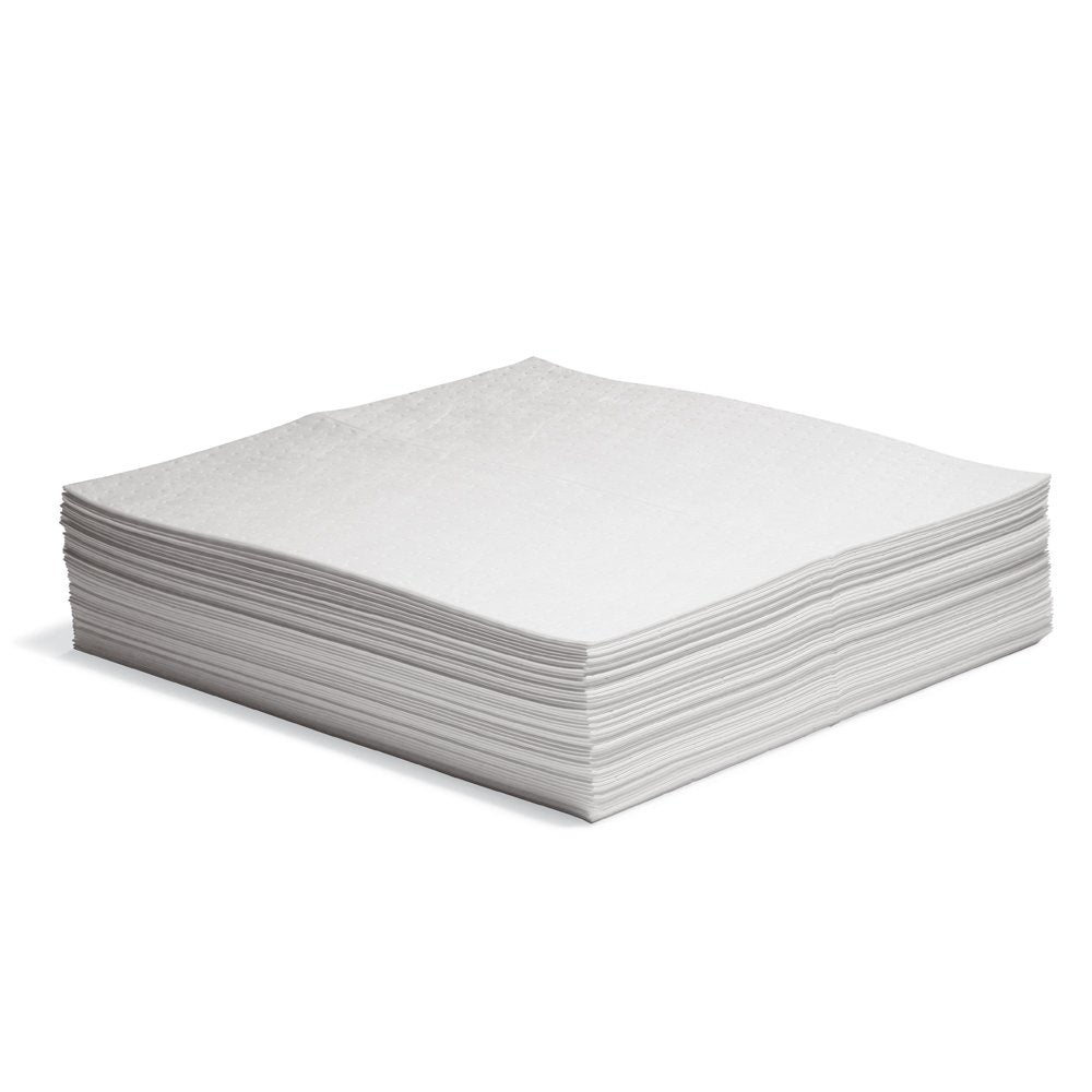 New Pig Oil Mat - Oil-Only Absorbent Mat Pads - 50 Pads per Bag - 30" x 30" Pads - Absorbs up to 85 Ounces per Pad - MAT426