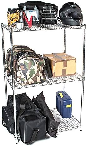 Omega 21" Deep x 42" Wide x 80" High 3 Tier Chrome Starter Shelving Unit