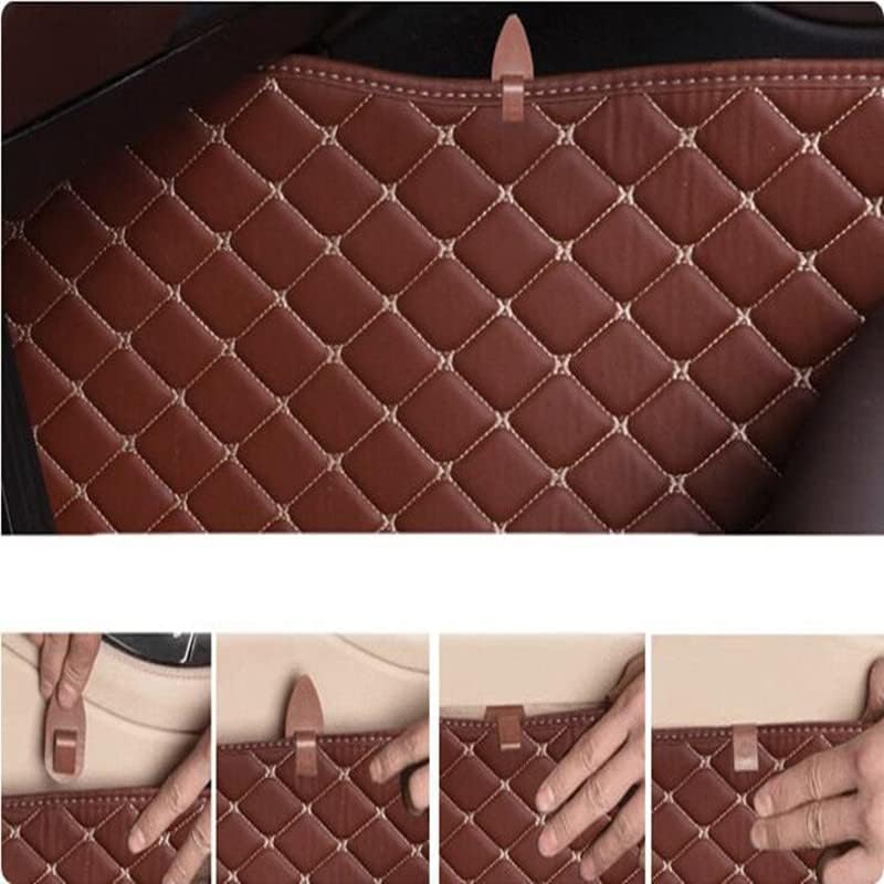 Custom All-Weather Protection Luxury Leather Floor Mats for Cars SUVs Trucks According Anti-Slip Leather Floor mats ﻿ (23,Beige and Black Beige)