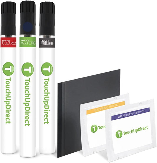 TouchUpDirect 8S6 Dark/Nautical Blue Metallic Compatible with Toyota Exact Match Touch Up Paint Brush - Platinum Kit