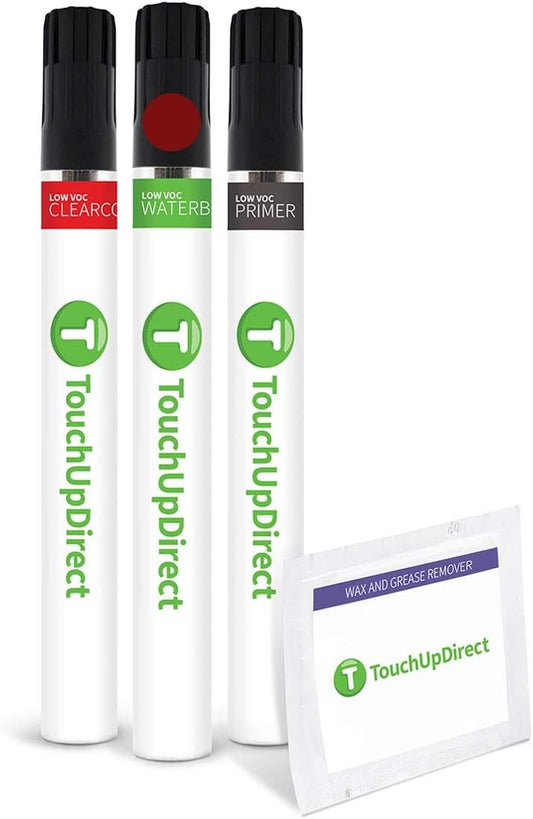 TouchUpDirect 3R3 Barcelona Red Pearl Compatible with Toyota Exact Match Touch Up Paint Brush - Preferred Kit