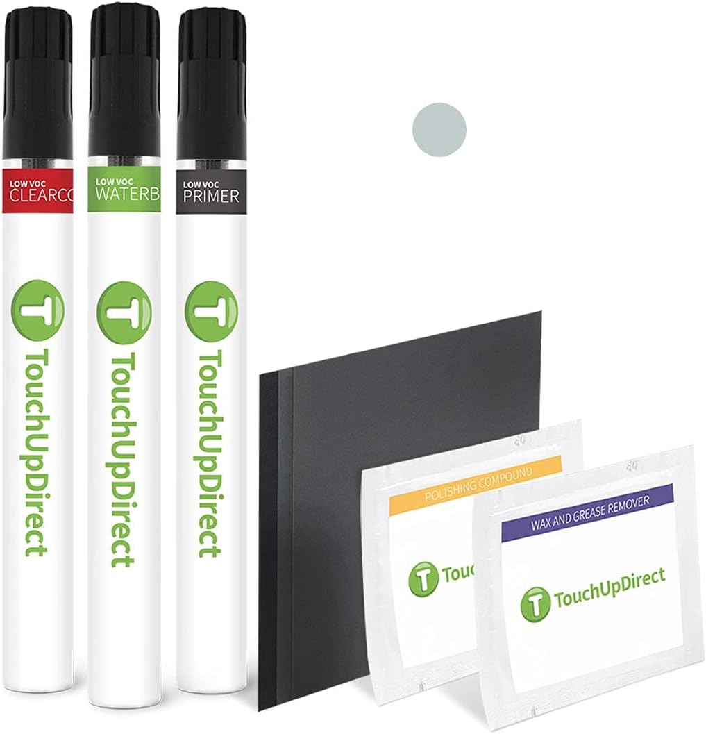 TouchUpDirect 6X3 Lunar Rock Compatible with Toyota Exact Match Touch Up Paint Brush - Platinum Kit