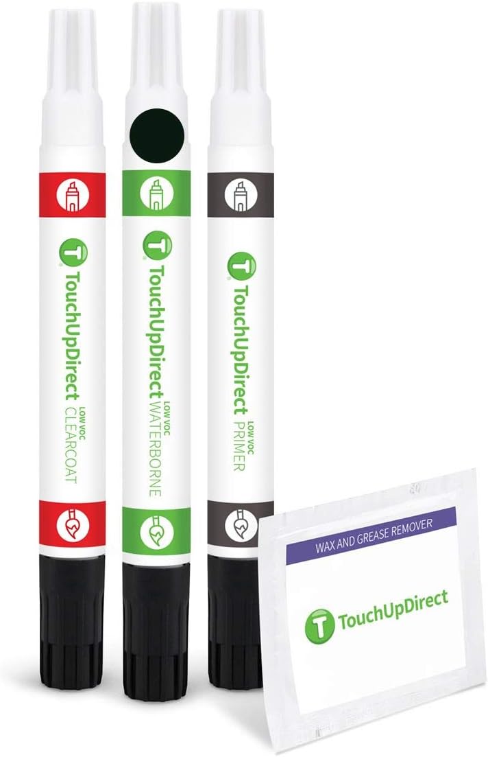 TouchUpDirect 209 Black Sand Pearl Compatible with Toyota Exact Match Touch Up Paint Combo - Preferred Kit