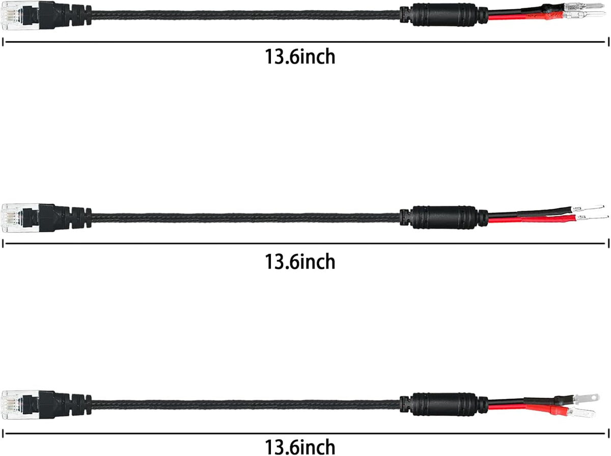 Radar Detector Hardwire Power Cord Mirror Wire Plug Tap,with Inline Fuse Holder,Compatible with Cobra Escort Beltronics Uniden Whistler Valentine One Radar Detector (RJ11-13.6'')