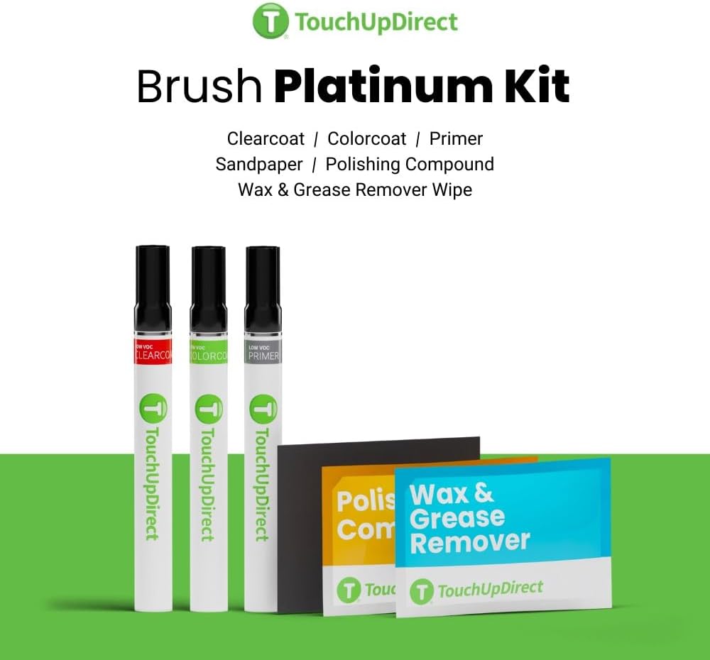TouchUpDirect 6V7 Army/Dark Green Compatible with Toyota Exact Match Touch Up Paint Brush - Platinum Kit