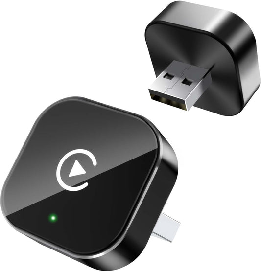 Wireless Adapter Convert Wired to Wireless for CarPlay＆Android Small Size, Plug and Play, Fast and Stable Connection