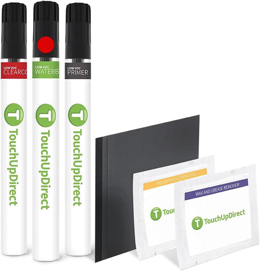 TouchUpDirect 3P0 Absolutely Red Compatible with Toyota Exact Match Touch Up Paint Brush - Platinum Kit