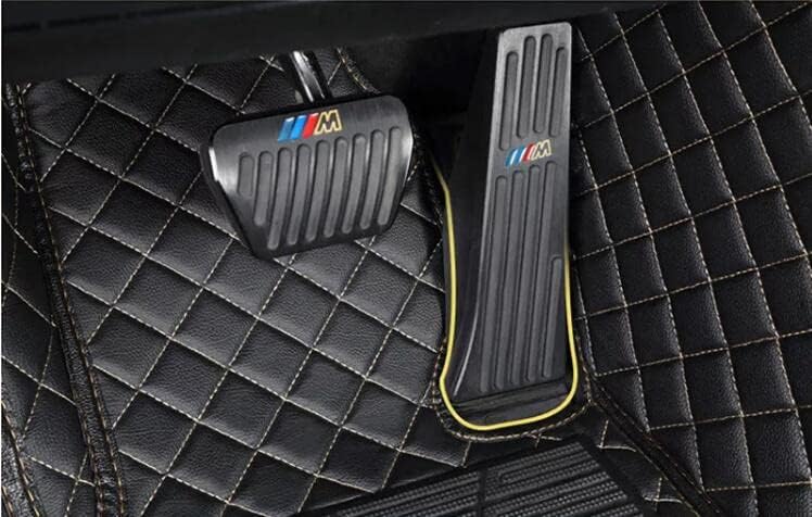 Custom All-Weather Protection Leather Car Floor Mats for Cars Sedan SUV Sports Car Waterproof Floor Mat (All Black)