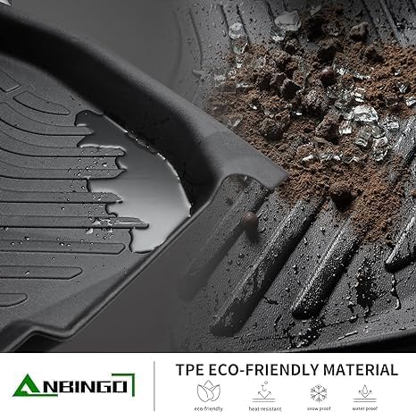 ANBINGO®-Floor Mats Custom for 2024 2025 Ford Ranger (SuperCrew Cab) All Weather for Ford Ranger Floor Mats Protection TPE Waterproof Ranger Car Floor Liners, for 2024 Ranger Accessories