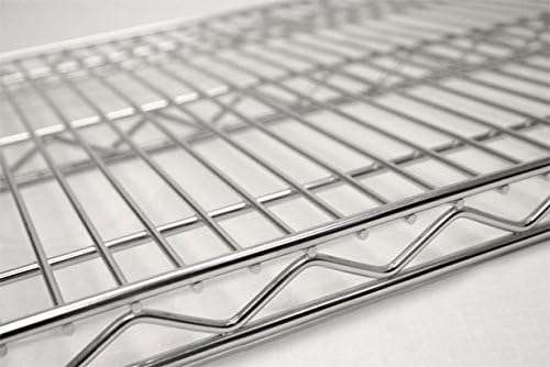 Omega 21" Deep x 72" Wide x 54" High 3 Tier Chrome Starter Shelving Unit
