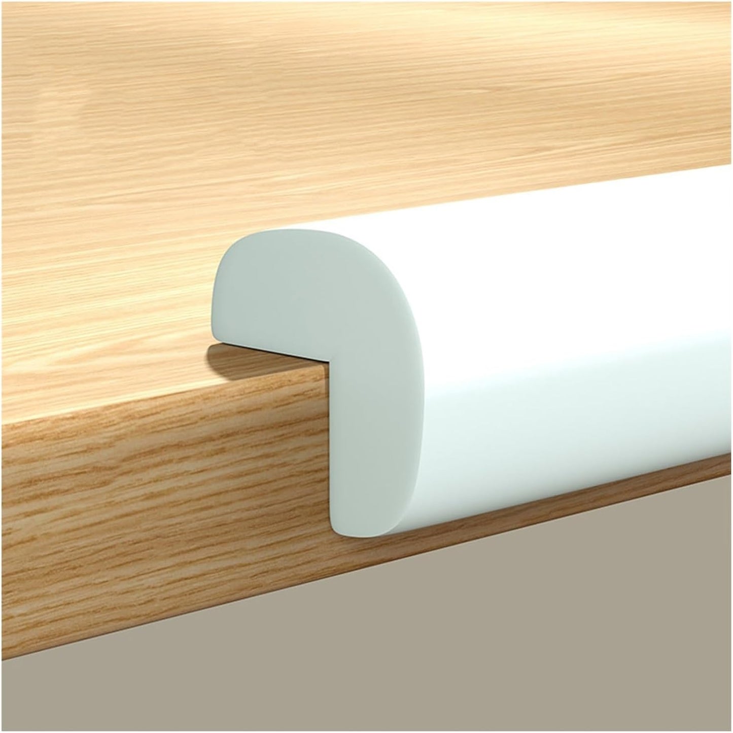 XPLKQXE Sharp Edge Safety Corner Edge Foam Padding, Edge Guards Bumpers Adhesive, Edge Corner Protector Guards for Table Edges & Sharp Corners(White-B,1pcs)