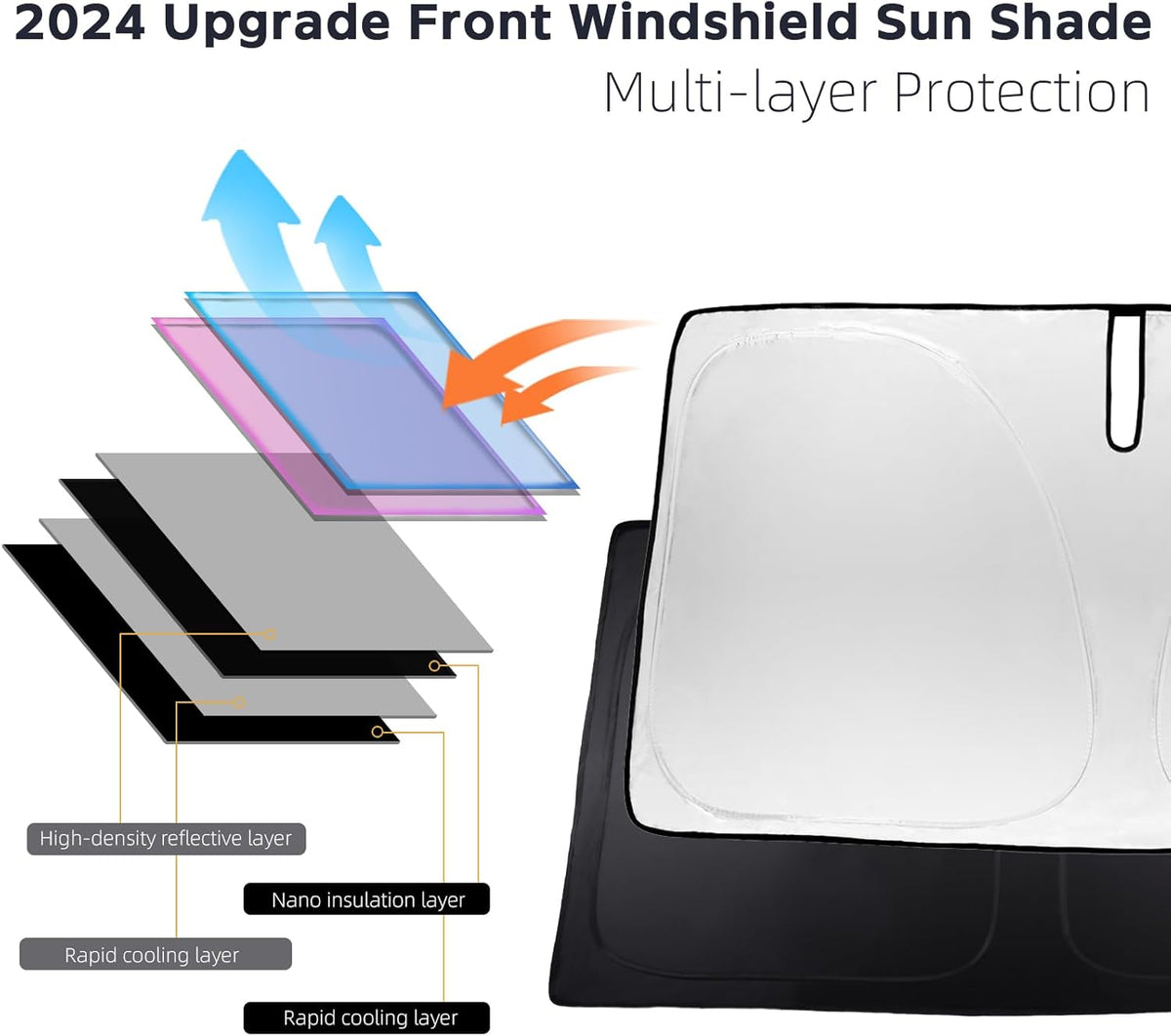 for Lexus 2024 Car Windshield Sunshade Foldable Sun Shield for Lexus LS GX 2022 2023 Windshield Cover for LS400 LS460 GX400 GX460 GX470 LX Serie Front Window Protector 240T Reflective Car Accessories