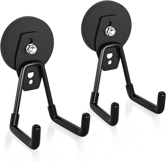 ENUODA Strong Magnetic Hooks Heavy Duty Magnet Garage Hooks for Cruise Magnet Tool Holder for Hanging Garden Tools, Cabinet, Van, Pegbaord, Kitchen, Outdoor, 2 Pack