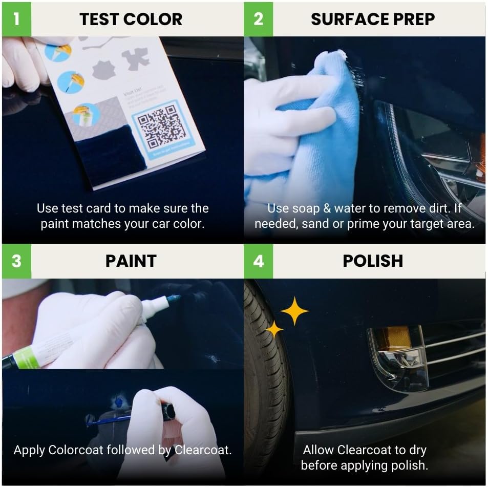 TouchUpDirect 8R5 Blue Mirage Metallic Compatible with Toyota Exact Match Touch Up Paint Combo - Preferred Kit