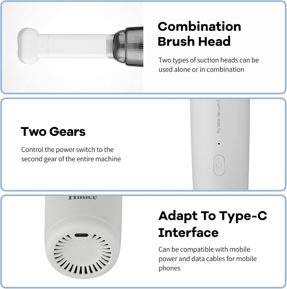 Mini Vacuum Cleaner Cordless, Portable Keyboard Vacuum Cleaner, Wireless Handheld Car Vacuum with 9000 Pa, High Power Rechargeable 2 Speeds, Lightweight Vacuum for Car, Home, Office, Pet