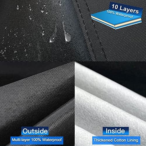 10 Layers SUV Car Cover Custom Fit for Dodge Durango (2004-2024) Waterproof All Weather for Automobiles, Outdoor Full Cover Sun UV Rain Protection with Cotton. Black
