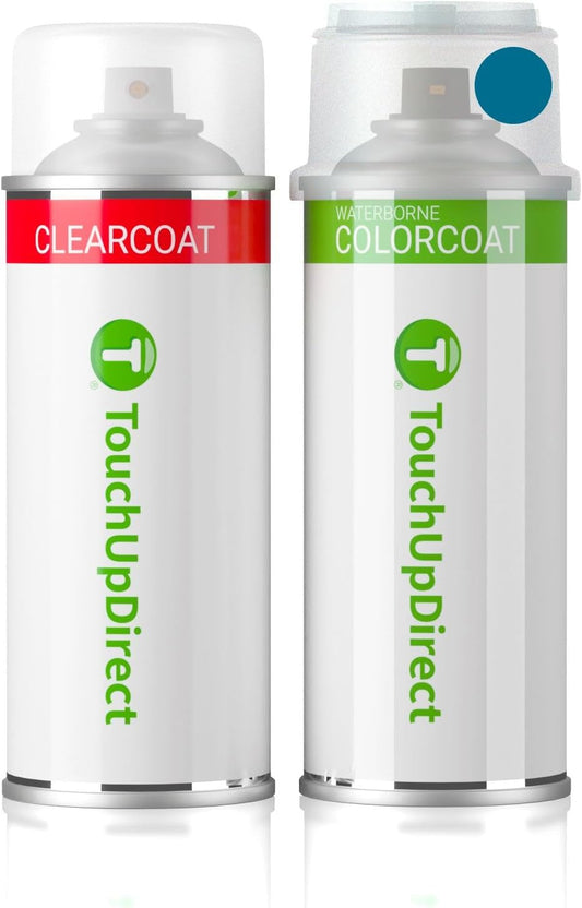 TouchUpDirect 795 Ocean Gem Compatible with Toyota Exact Match Touch Up Paint Aerosol - Essential Kit