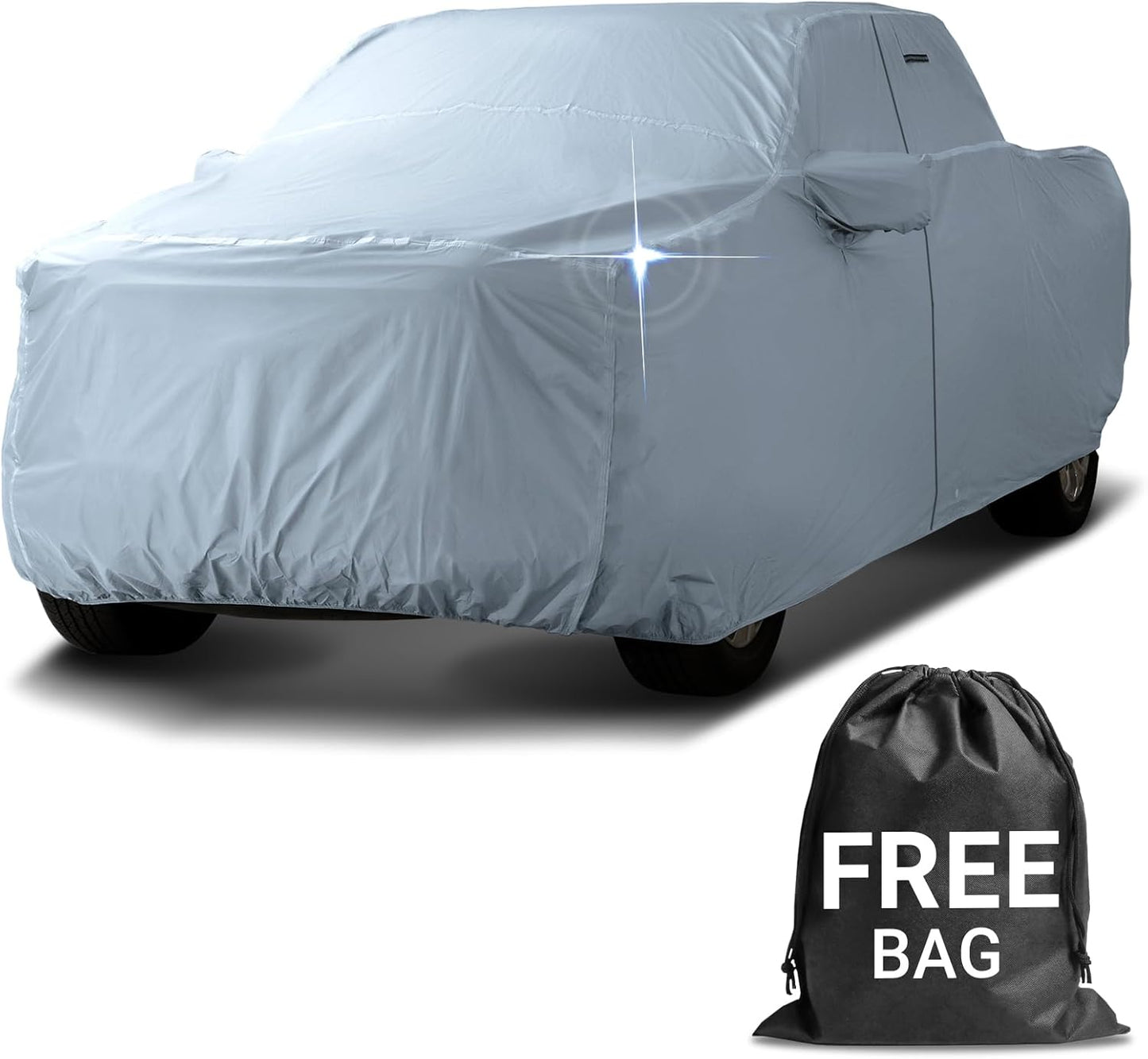 iCarCover Premium Truck Cover for 2007-2024 Toyota Tundra CrewMax 5.5 ft. Short Bed Waterproof All Weather Rain Snow UV Sun Hail Protector, Full Exterior Indoor Outdoor Truck Cover