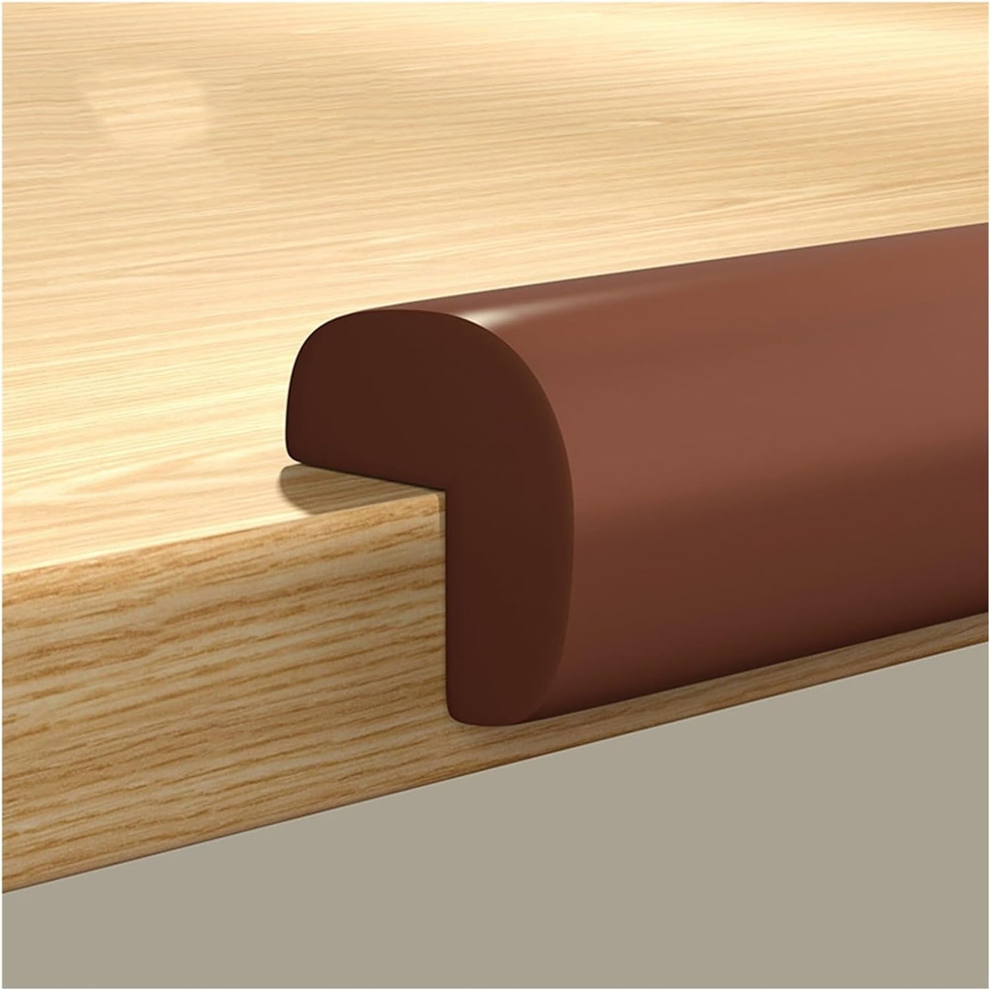 XPLKQXE Sharp Edge Safety Corner Edge Foam Padding, Edge Guards Bumpers Adhesive, Edge Corner Protector Guards for Table Edges & Sharp Corners(Brown,10pcs)
