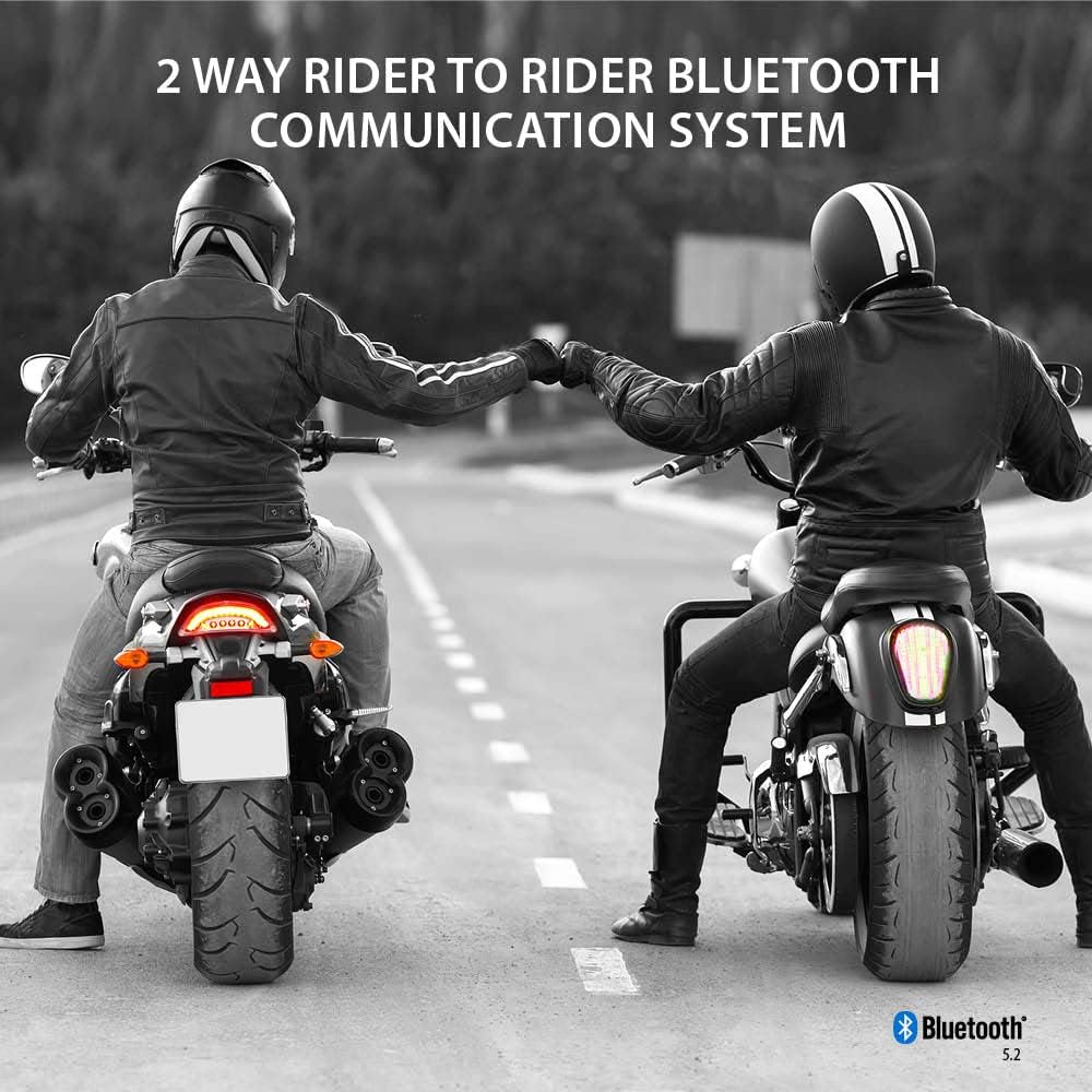 Cardo Systems Spirit HD Motorcycle Bluetooth Communication Headset, 2-Way Bluetooth, Thin 40mm Speakers, Waterproof, Universal Connectivity - Single Pack