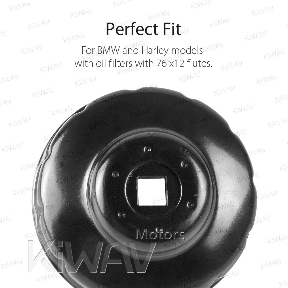 KiWAV Oil Filter Wrench Removal tool for BMW 76 mm x 12 flutes