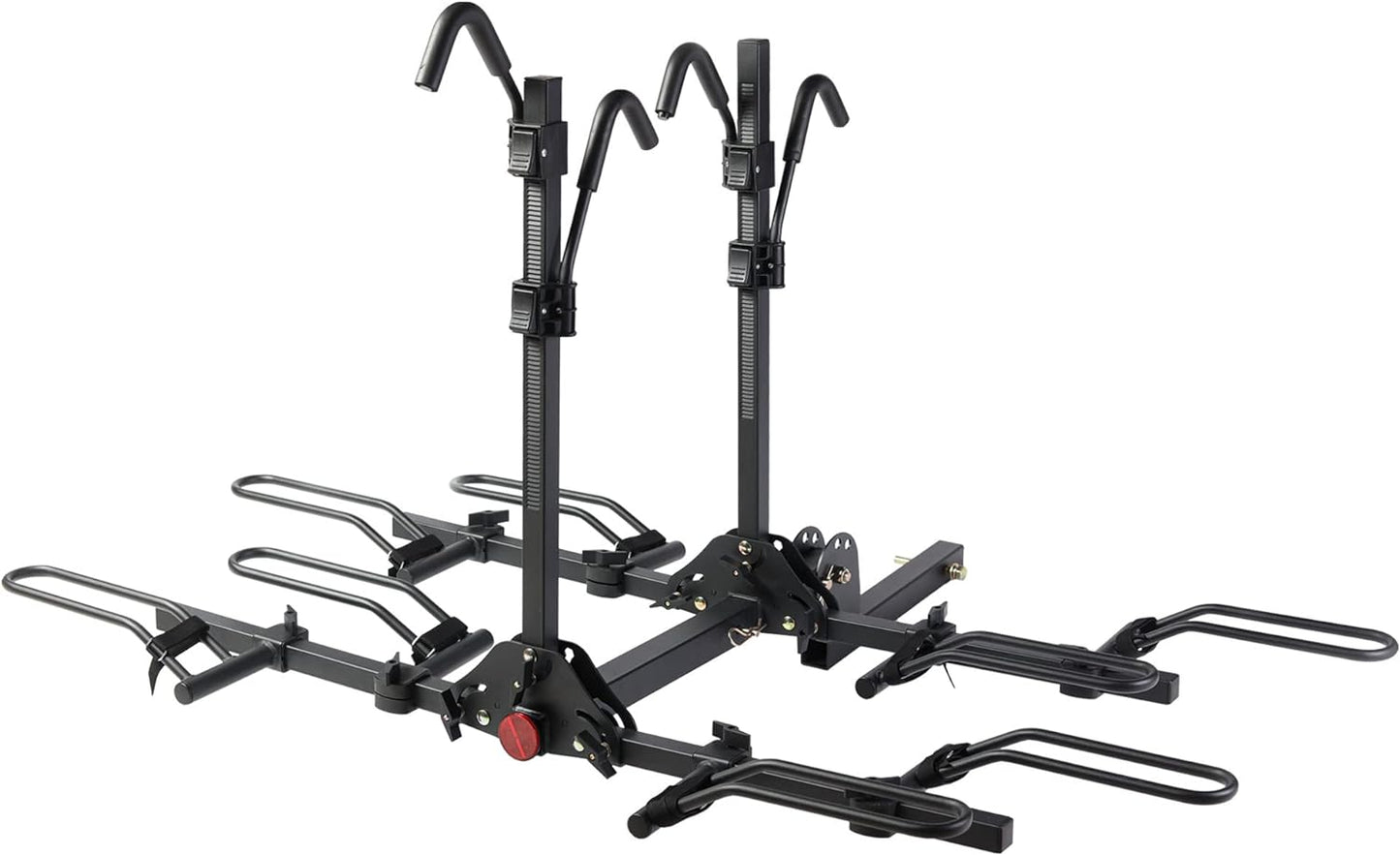 Young 4-Bike Rack Hitch Mount Platform Style Carrier for Cars Trucks SUVs Minivans with 2" Hitch Receiver, 4 Bikes X 40 lbs (160 lbs Total) Load Capacity